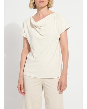Lyssé Ensley Cowl Neck Top - White
