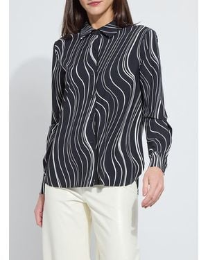 Lyssé Fashion Connie Slim Button Down - Black
