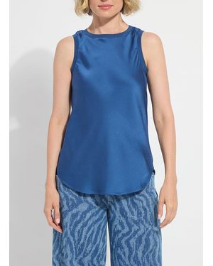 Lyssé Akemi Mix Media Tank Top - Blue
