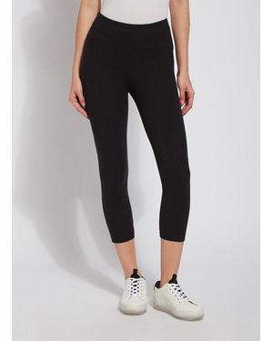 Lyssé Flattering Cotton Cropped Legging (21.5" Inseam) - Black