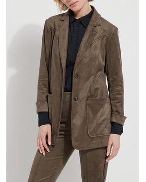Lyssé Kiara Vegan Suede Blazer - Brown