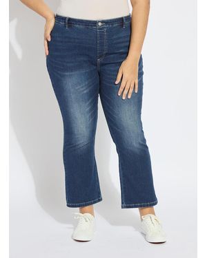 Lyssé Ankle Estelle Everyday Flare Denim Curvy (27" Inseam) - Blue