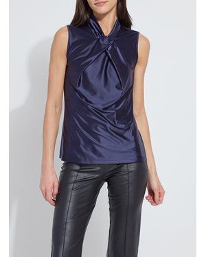 Lyssé Branca Halter Draped Top - Blue