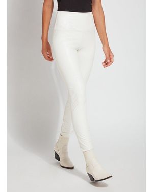 Lyssé Textured Leather Legging - White