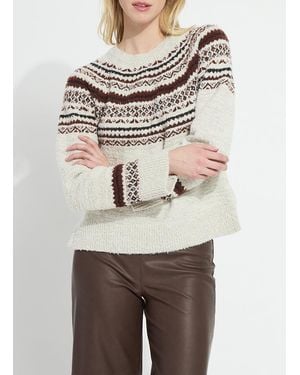 Lyssé Harriet Fair Isle Sweater - Gray