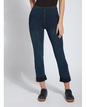 Lyssé Boyfriend Denim (26" Cuffed Inseam) - Blue