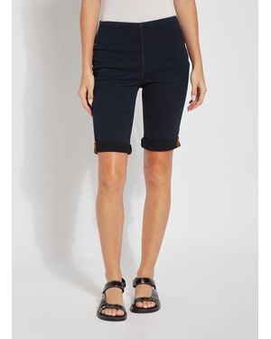 Lyssé Denim Boyfriend Short (13" Inseam Uncuffed) - Blue