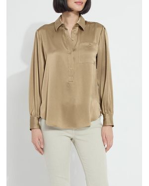 Lyssé Mabel Collared Popover Shirt - Natural