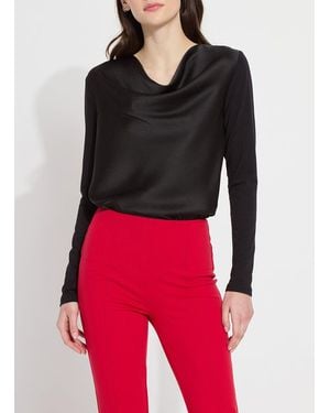 Lyssé Ingrid Cowl Neck Top - Red