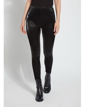 Lyssé Matilda Patent Foil Legging (28" Inseam) - Black