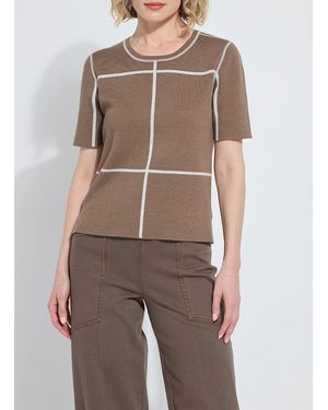 Lyssé Odessa Reversible Knit Short Sleeve Tee - Multicolor