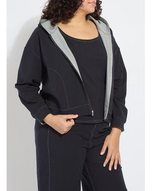 Lyssé Jovie Reversible Hoodie Curvy - Black