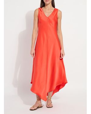 Lyssé Sakura Bias Handkerchief Dress - Red