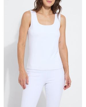 Lyssé Evie Scoop Neck Tank - White