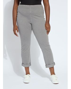 Lyssé Boyfriend Denim Curvy - Gray