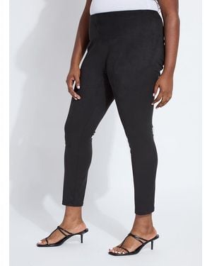Lyssé Hi Waist Suede Legging (Curvy, 28.5" Inseam) - Blue