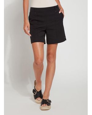 Lyssé Amanda Twill Short Curvy (6" Inseam) - Black