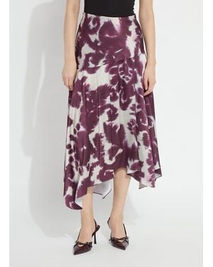 Lyssé Rosalind Asymmetric Hem Midi Skirt - Multicolor