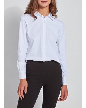 Lyssé Connie Slim Button Down - White