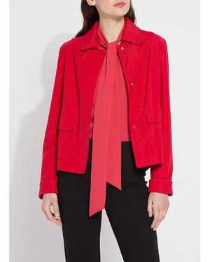 Lyssé Kendra Vegan Suede Jacket - Red