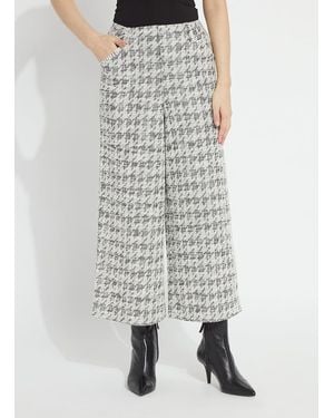 Lyssé Sylvinne Tweed Crop Palazzo - Gray
