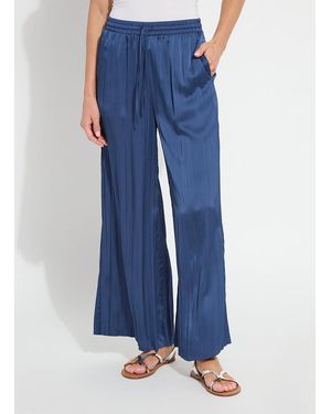 Lyssé The Packable Pleated Palazzo Pant - Blue