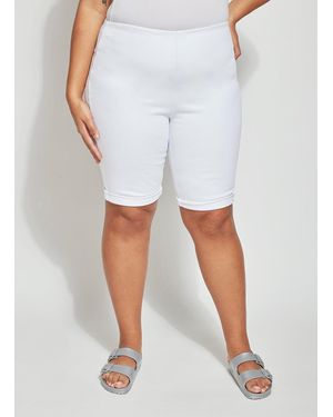 Lyssé Boyfriend Short Curvy (13" Inseam Uncuffed) - White