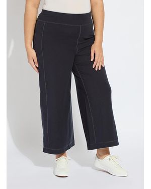 Lyssé Jovie Reversible Wide Leg Crop Jogger (26" Inseam) - Blue