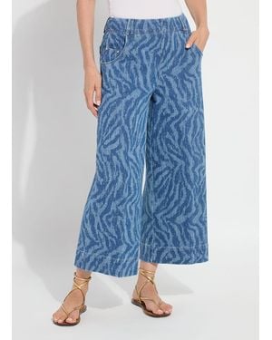 Lyssé Leo Palazzo Denim (25" Inseam) - Blue