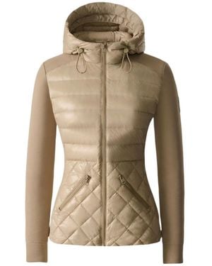 Mackage Agatha Quilted Mixed-Media Hooded Jacket - Green