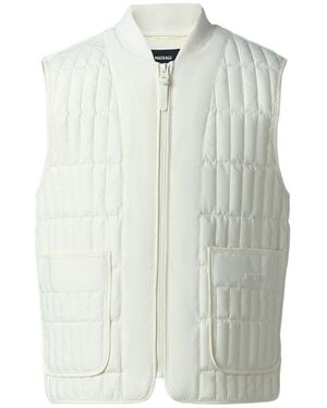Mackage Levi Light Down Vertical Quilted Vest - Natural