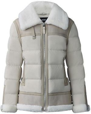 【カナダ直送!】Mackage マッカージュ Vanna Trench-Natural Shearling Jackets for Women | Mackage® US Official Site