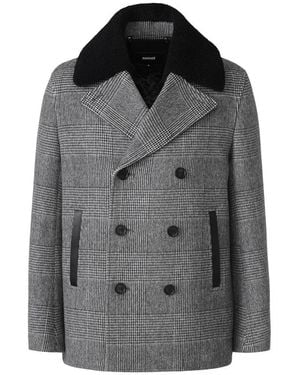 Mackage Cole-Pl Double-Breasted Wool Peacoat - Gray