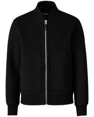Mackage Emilio-W Wool Bomber Jacket - Blue
