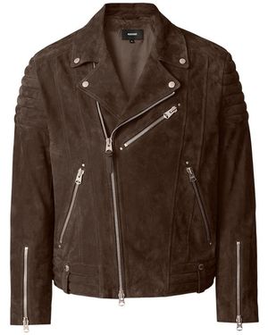 Mackage Kenneth-Su Suede Biker Jacket - Brown