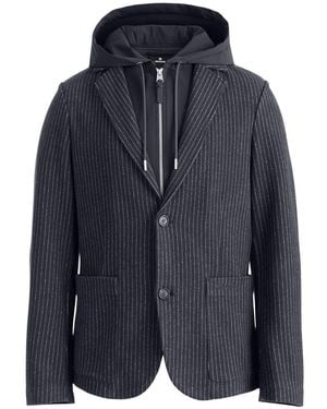 Mackage Wells-K 2-In-1 Brushed Knit Blazer With Removable Bib - Blue