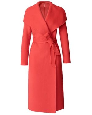 Mackage Mai Double-Face Wool Wrap Coat - Red