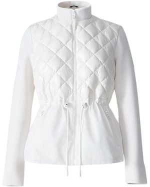 Mackage Adita Light Down Hybrid Jacket With Peplum Hem - White