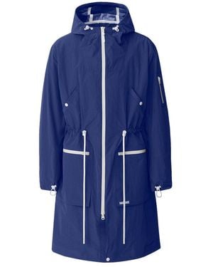 Mackage Gage Long Seam Sealed Ripstop Raincoat - Blue