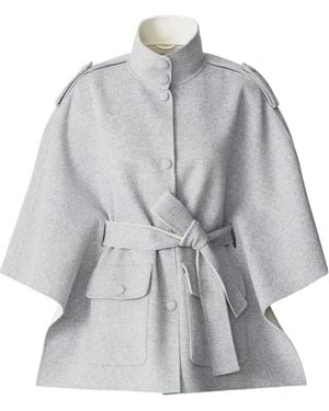 Mackage Henrietta Double-Face Wool Cape Jacket - Gray