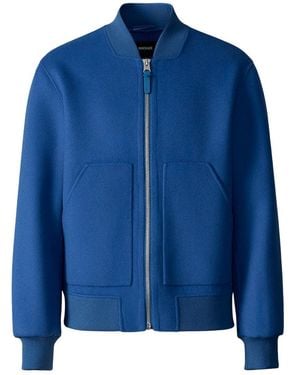 Mackage Emilio-W Wool Bomber Jacket - Blue