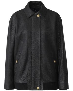 Mackage Rosemary-Pb Pebble Leather Jacket - Black