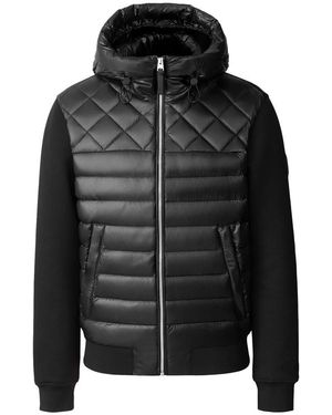 Mackage Fletcher Mixed-Media Down Hooded Jacket - Black