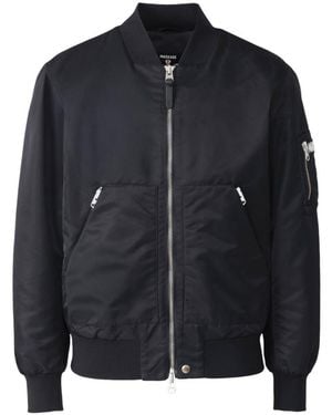 Mackage Emilio-Cr Satin Bomber Jacket - Black