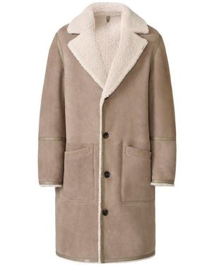 Mackage Clyde Reversible Shearling Coat - Brown