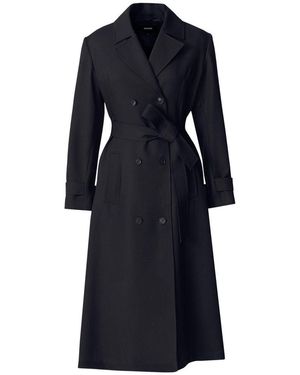 Mackage Lorna Wool Gabardine Trench Coat - Blue