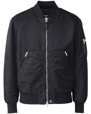 Mackage Emilio-Cr Satin Bomber Jacket - Black