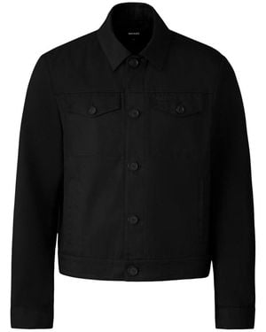 Mackage Nash-Co Cotton Twill Trucker Jacket - Black