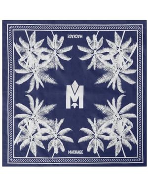 Mackage Leonora Printed Palm Tree Voile Scarf - Blue