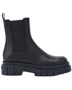Mackage Storm-U Unlined Lug Sole (R) Leather Chelsea Boot For - Blue